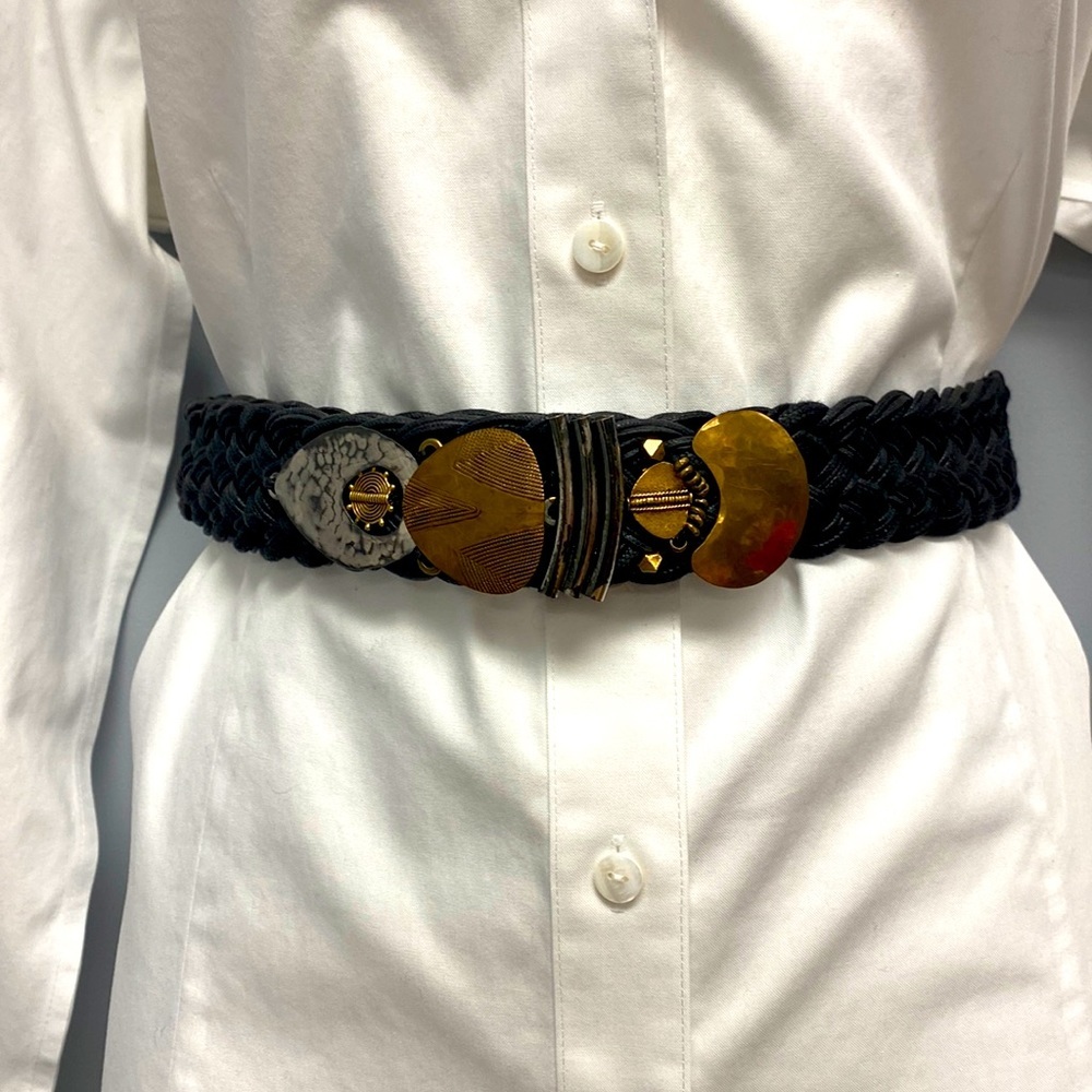 Marjorie Baer Braided Embellished Belt
